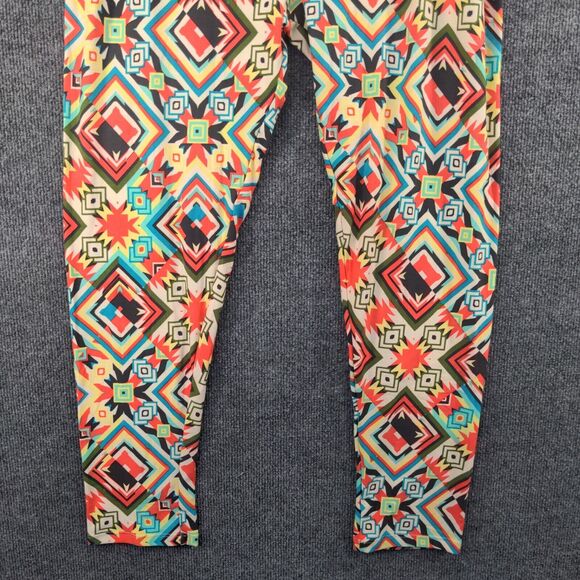 Lularoe Leggings Womens Size TC2 Rainbow Geometric Pattern Polyester - Picture 7 of 11